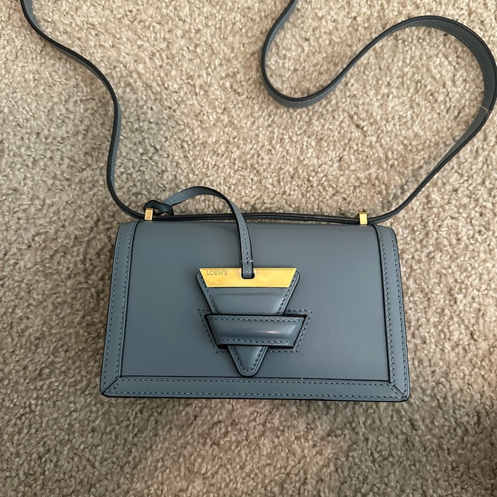 Loewe Small Barcelona Bag in Stone Blue